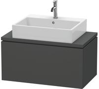 Duravit L-Cube Unidad de lavabo para consola, anchura 820mm, profundidad 477mm 1 extraíble, LC580204949, Color: Grafito Mate Decoración