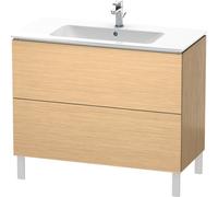 Duravit L-Cube Vanity unit vertical, anchura 1020mm, profundidad 481mm, 2 extraíbles, adecuado para mí por Starck Artículo 233610, LC662701212, Color: Roble cepillado Chapa de madera auténtica