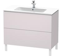 Duravit L-Cube Vanity unit vertical, anchura 1020mm, profundidad 481mm, 2 extraíbles, adecuado para mí por Starck Artículo 233610, LC662708787, Color: Blanco Lila Seda Laca mate