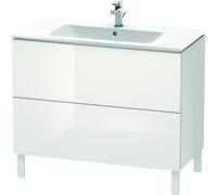 Duravit L-Cube Vanity unit vertical, anchura 1020mm, profundidad 481mm, 2 extraíbles, adecuado para mí por Starck Artículo 233610, LC662708585, Color: Laca blanca de alto brillo