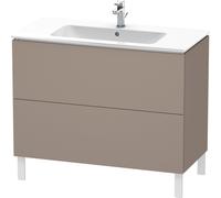 Duravit L-Cube Vanity unit vertical, anchura 1020mm, profundidad 481mm, 2 extraíbles, adecuado para mí por Starck Artículo 233610, LC662704343, Color: Decoración Basalto Mate