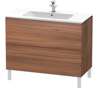 Duravit L-Cube Vanity unit vertical, anchura 1020mm, profundidad 481mm, 2 extraíbles, adecuado para mí por Starck Artículo 233610, LC662707979, Color: Nogal natural decorado