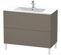 Duravit L-Cube Vanity unit vertical, anchura 1020mm, profundidad 481mm, 2 extraíbles, adecuado para mí por Starck Artículo 233610, LC662709090, Color: Flanela Gris seda lacado mate