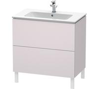 Duravit L-Cube Vanity unit vertical, anchura 820mm, profundidad 481mm, 2 extraíbles, adecuado para mí por Starck artículo 233683, LC662608787, Color: Blanco Lila Seda Laca mate