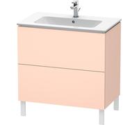 Duravit L-Cube Vanity unit vertical, anchura 820mm, profundidad 481mm, 2 extraíbles, adecuado para mí por Starck artículo 233683, LC662602020, Color: Albaricoque Perla seda laca mate