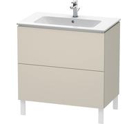 Duravit L-Cube Vanity unit vertical, anchura 820mm, profundidad 481mm, 2 extraíbles, adecuado para mí por Starck artículo 233683, LC662609191, Color: Decoración Topo