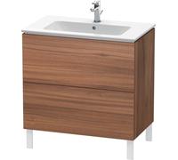 Duravit L-Cube Vanity unit vertical, anchura 820mm, profundidad 481mm, 2 extraíbles, adecuado para mí por Starck artículo 233683, LC662607979, Color: Nogal natural decorado