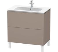 Duravit L-Cube Vanity unit vertical, anchura 820mm, profundidad 481mm, 2 extraíbles, adecuado para mí por Starck artículo 233683, LC662604343, Color: Decoración Basalto Mate
