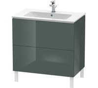 Duravit L-Cube Vanity unit vertical, anchura 820mm, profundidad 481mm, 2 extraíbles, adecuado para mí por Starck artículo 233683, LC662603838, Color: Laca de alto brillo Dolomiti Grey