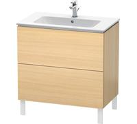 Duravit L-Cube Vanity unit vertical, anchura 820mm, profundidad 481mm, 2 extraíbles, adecuado para mí por Starck artículo 233683, LC662607171, Color: Roble mediterráneo Chapa de madera auténtica