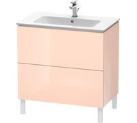 Duravit L-Cube Vanity unit vertical, anchura 820mm, profundidad 481mm, 2 extraíbles, adecuado para mí por Starck artículo 233683, LC662601010, Color: Perla de albaricoque laca de alto brillo