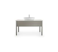 Duravit Luv mueble bajo lavabo, columna LU9561, 1338 x 570 mm, 1 cajón, LU956109292, Color: Gris piedra Seda Barniz mate