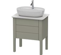 Duravit Luv mueble bajo lavabo, columna LU9565, 1 cajón, 1 extraíble, ancho 638mm, LU956509292, Color: Gris piedra Seda Barniz mate