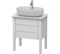 Duravit Luv mueble bajo lavabo, columna LU9565, 1 cajón, 1 extraíble, anchura 638mm, LU956503636, Color: Blanco seda lacado mate