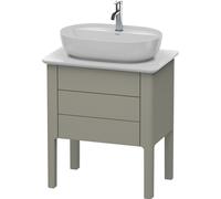 Duravit Luv mueble bajo lavabo, columna LU9565, 1 cajón, 1 extraíble, anchura 638mm, LU956509292, Color: Gris piedra Seda Barniz mate