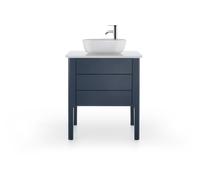 Duravit Luv mueble bajo lavabo, columna LU9565, 1 cajón, 1 extraíble, anchura 638mm, LU956509898, Color: Seda azul noche lacado mate