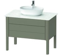 Duravit Luv mueble bajo lavabo, columna LU9569, 938 x 570 mm, 1 cajón, 1 extraíble, LU956909292, Color: Gris piedra Seda Barniz mate