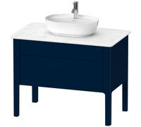 Duravit Luv mueble bajo lavabo, columna LU9569, 938 x 570 mm, 1 cajón, 1 extraíble, LU956909898, Color: Seda azul noche lacado mate