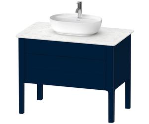 Duravit Luv mueble bajo lavabo, columna LU9569, 938 x 570 mm, 1 cajón, 1 extraíble, LU956909898, Color: Seda azul noche lacado mate