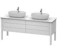 Duravit Luv mueble bajo lavabo, vertical, 1733 x 570 mm, 2 cajones, 2 extraíbles, LU9567B3636, Color: Blanco seda lacado mate