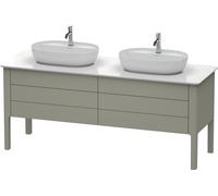 Duravit Luv mueble bajo lavabo, vertical, 1733 x 570 mm, 2 cajones, 2 extraíbles, LU9567B9292, Color: Gris piedra Seda Barniz mate