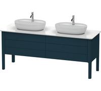 Duravit Luv mueble bajo lavabo, vertical, 1733 x 570 mm, 2 cajones, 2 extraíbles, LU9567B9898, Color: Seda azul noche lacado mate