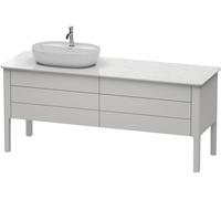 Duravit Luv mueble bajo lavabo, vertical, 1733 x 570 mm, 2 cajones, 2 extraíbles, LU9568L3939, Color: Nórdico Seda blanca laca mate