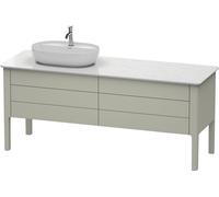 Duravit Luv mueble bajo lavabo, vertical, 1733 x 570 mm, 2 cajones, 2 extraíbles, LU9568L6060, Color: Seda topo laca mate