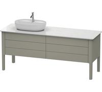Duravit Luv mueble bajo lavabo, vertical, 1733 x 570 mm, 2 cajones, 2 extraíbles, LU9568L9292, Color: Gris piedra Seda Barniz mate