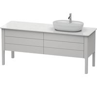 Duravit Luv mueble bajo lavabo, vertical, 1733 x 570 mm, 2 cajones, 2 extraíbles, LU9568R3939, Color: Nórdico Seda blanca laca mate
