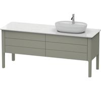 Duravit Luv mueble bajo lavabo, vertical, 1733 x 570 mm, 2 cajones, 2 extraíbles, LU9568R9292, Color: Gris piedra Seda Barniz mate