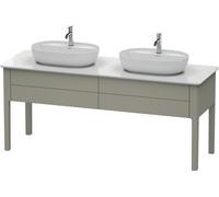 Duravit Luv mueble bajo lavabo, vertical, 1733 x 570 mm, 2 extraíbles, LU9562B9292, Color: Gris piedra Seda Barniz mate