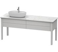 Duravit Luv mueble bajo lavabo, vertical, 1733 x 570 mm, 2 extraíbles, LU9563L3939, Color: Nórdico Seda blanca laca mate