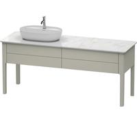 Duravit Luv mueble bajo lavabo, vertical, 1733 x 570 mm, 2 extraíbles, LU9563L6060, Color: Seda topo laca mate