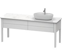Duravit Luv mueble bajo lavabo, vertical, 1733 x 570 mm, 2 extraíbles, LU9563R3636, Color: Blanco seda lacado mate