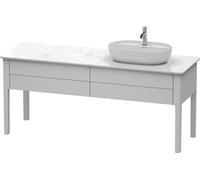 Duravit Luv mueble bajo lavabo, vertical, 1733 x 570 mm, 2 extraíbles, LU9563R3939, Color: Nórdico Seda blanca laca mate
