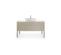 Duravit Luv Mueble de tocador vertical LU9566, 1338 x 570 mm, 1 cajón, 1 mueble extraíble, LU956606060, Color: Seda topo laca mate