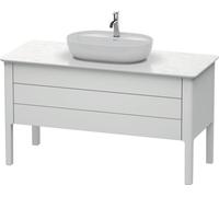 Duravit Luv Mueble de tocador vertical LU9566, 1338 x 570 mm, 1 cajón, 1 mueble extraíble, LU956609797, Color: Laca de seda azul claro mate