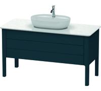 Duravit Luv Mueble de tocador vertical LU9566, 1338 x 570 mm, 1 cajón, 1 mueble extraíble, LU956609898, Color: Seda azul noche lacado mate
