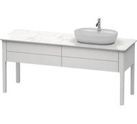 Duravit Luv Vanity unit vertical, 1733 x 570 mm, 2 extraíbles, LU9563R3636, Color: Blanco seda lacado mate