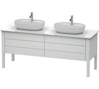 Duravit Luv Vanity vertical, 1733 x 570 mm, 2 cajones, 2 extraíbles, LU9567B9797, Color: Laca de seda azul claro mate
