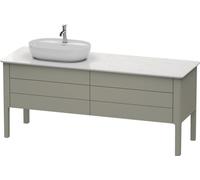 Duravit Luv Vanity vertical, 1733 x 570 mm, 2 cajones, 2 extraíbles, LU9568L9292, Color: Gris piedra Seda Barniz mate
