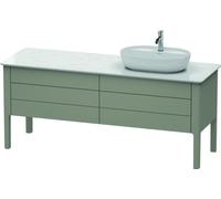 Duravit Luv Vanity vertical, 1733 x 570 mm, 2 cajones, 2 extraíbles, LU9568R9292, Color: Gris piedra Seda Barniz mate