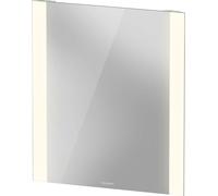 Duravit Luz y espejos Buen espejo con iluminación LED, paneles de luz laterales, altura 700mm, blanco mate, LM7865000000000, Longitud: 600 mm