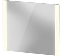 Duravit Luz y espejos Buen espejo con iluminación LED, paneles de luz laterales, altura 700mm, blanco mate, LM7866000000000, Longitud: 800 mm