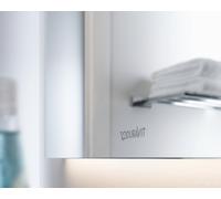 Duravit Luz y espejos El mejor espejo con iluminación LED, interruptor sensor, calefacción de espejo, paneles de luz laterales, altura 700 mm, blanco mate, LM7886D00000000, Longitud: 800 mm