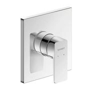 Duravit Manhattan - Grifo de ducha para 1 consumidor, incluye kit de montaje con cuerpo base empotrado, mezclador monomando de ducha con sistema de mezcla de cerámica, cromo