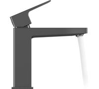 Duravit Manhattan Mezclador monomando de lavabo, 129 mm de proyección, sin juego de desagüe, MH1020002046, Color: Negro Mate