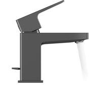 Duravit Manhattan Mezclador monomando de lavabo, 95 mm de proyección, con juego de desagüe, MH1010001046, Color: Negro Mate