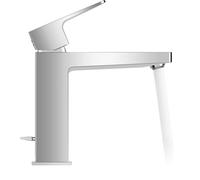 Duravit Manhattan Mezclador monomando de lavabo, M FreshStart, proyección 129 mm, con desagüe automático, MH1021001, MH1021001010
